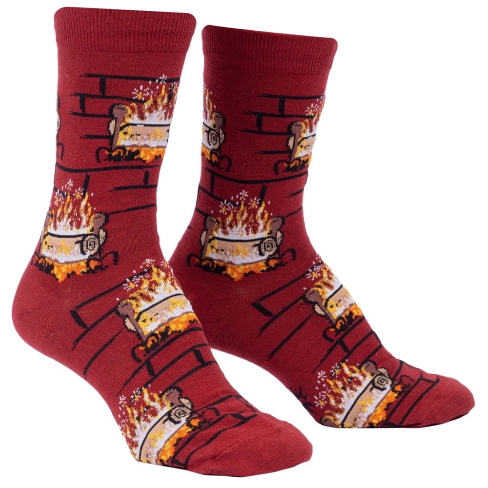 Yule Log *Glow in the Dark* Women’s Crew Socks